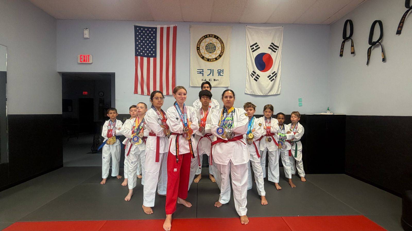 Students lined up at the dojang